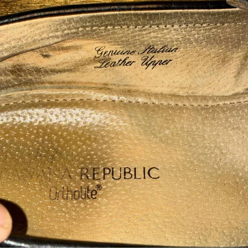 Banana Republic Men’s Penny Loafers Black Italian Leather Ortholite 11.5 M